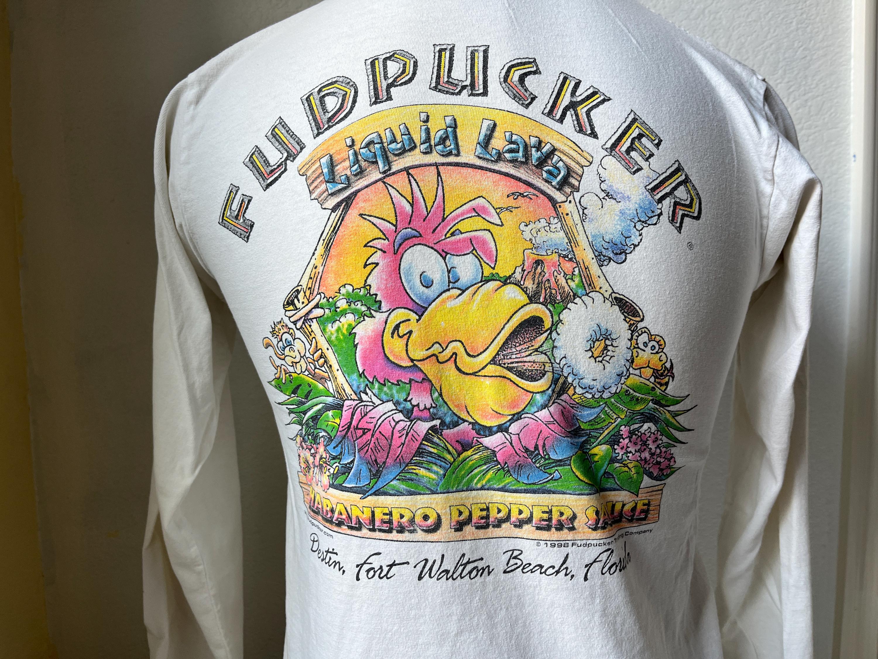 Vintage 90's Fudpucker Liquid Lava Long Sleeve T-shirt Size