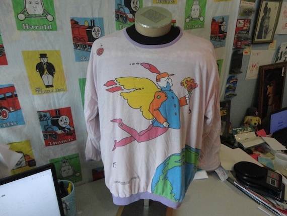 Vintage Peter Max Double-Sided Reversible Sweatsh… - image 1