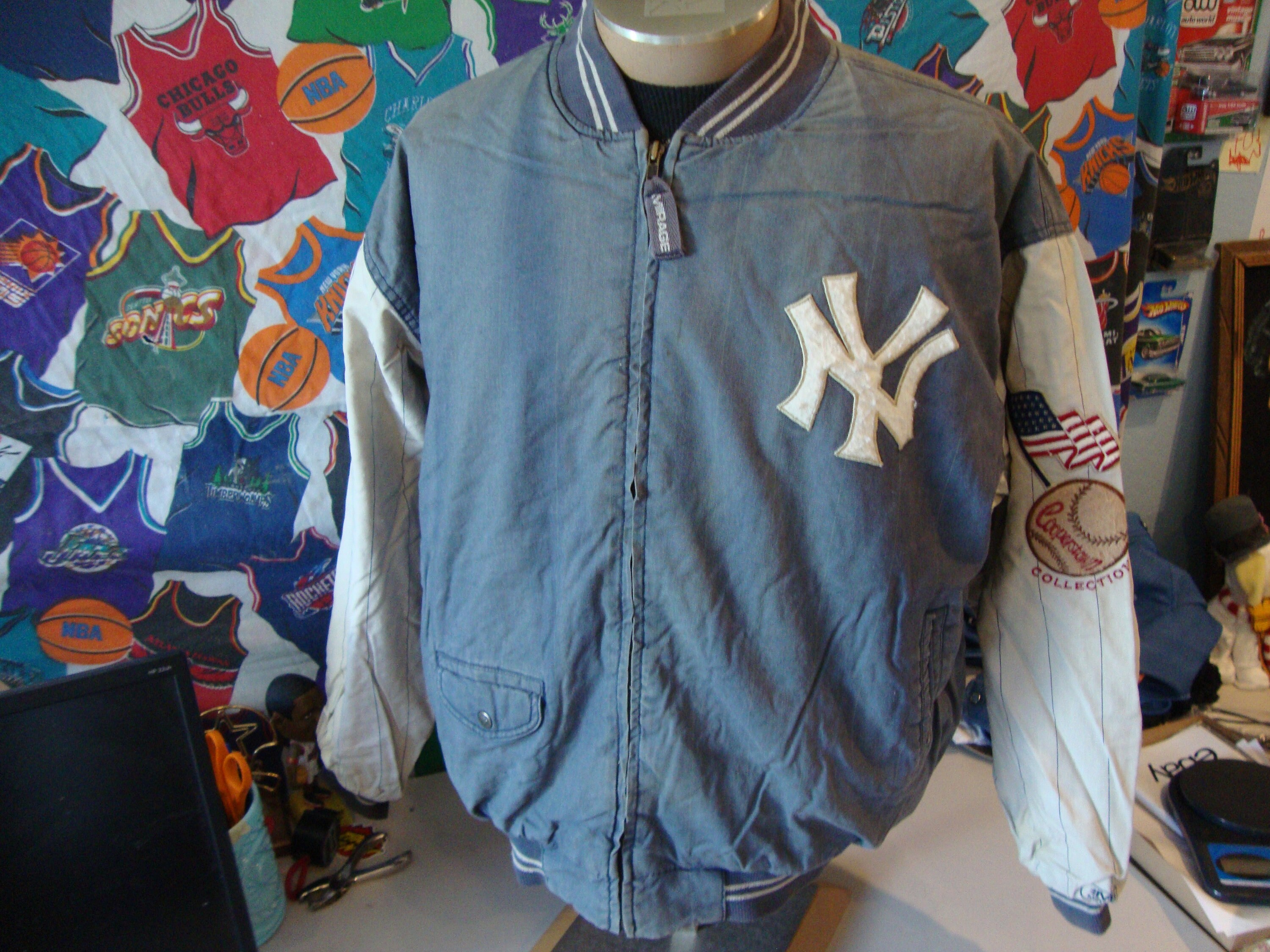 Florida Marlins MLB BASEBALL VINTAGE MIRAGE 1990s Size Medium Jersey Shirt!