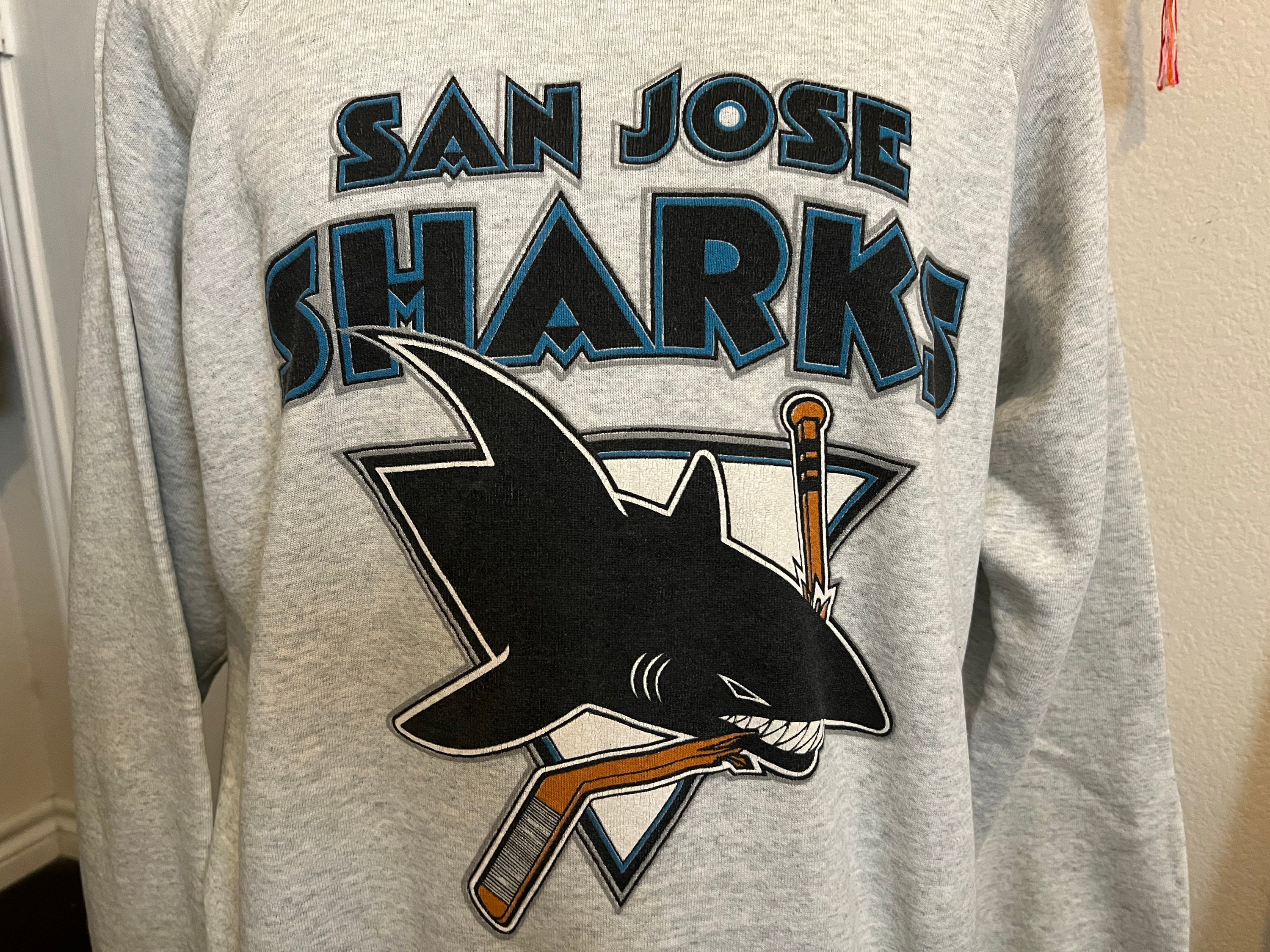 90s San Jose Sharks Black Crewneck