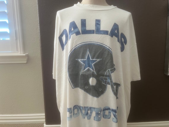 Vintage 90's Dallas Cowboys Football White T Shir… - image 1