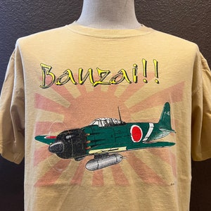 Vintage 90&#39;s Banzai Kido Butai Tour Brown T Shirt Size L