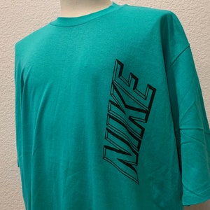 Vintage 90&#39;s Nike Green Grey Tag Graphic T-Shirt Size 2XL