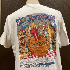Vintage 90's Big Johnson Birthday Bash White T Shirt Size XL - Etsy