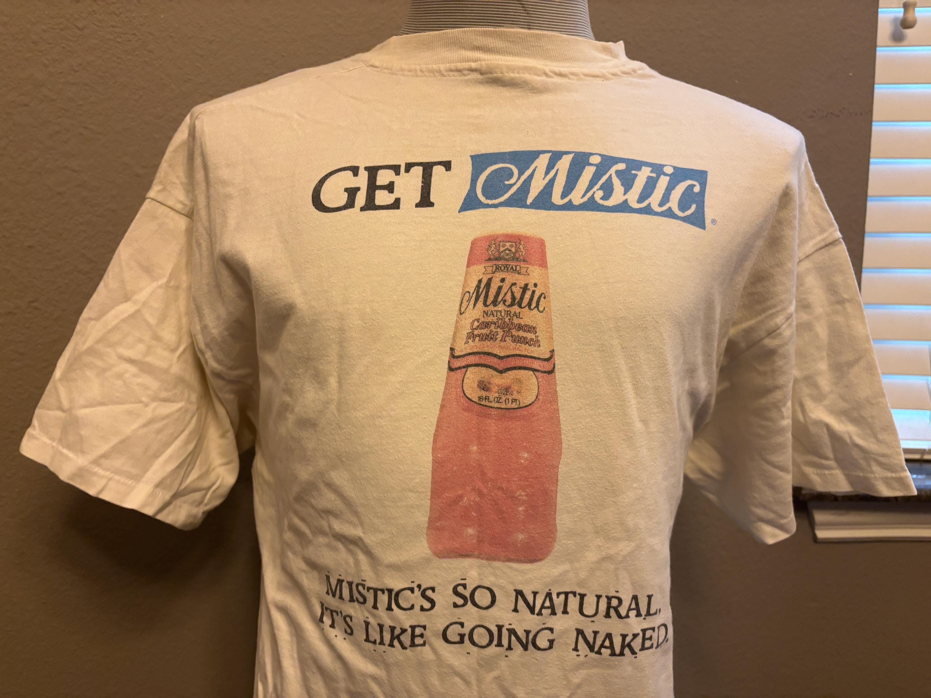 Vintage 90's Go Naked Mistic Fruit Juice Liquor T-shirt XL