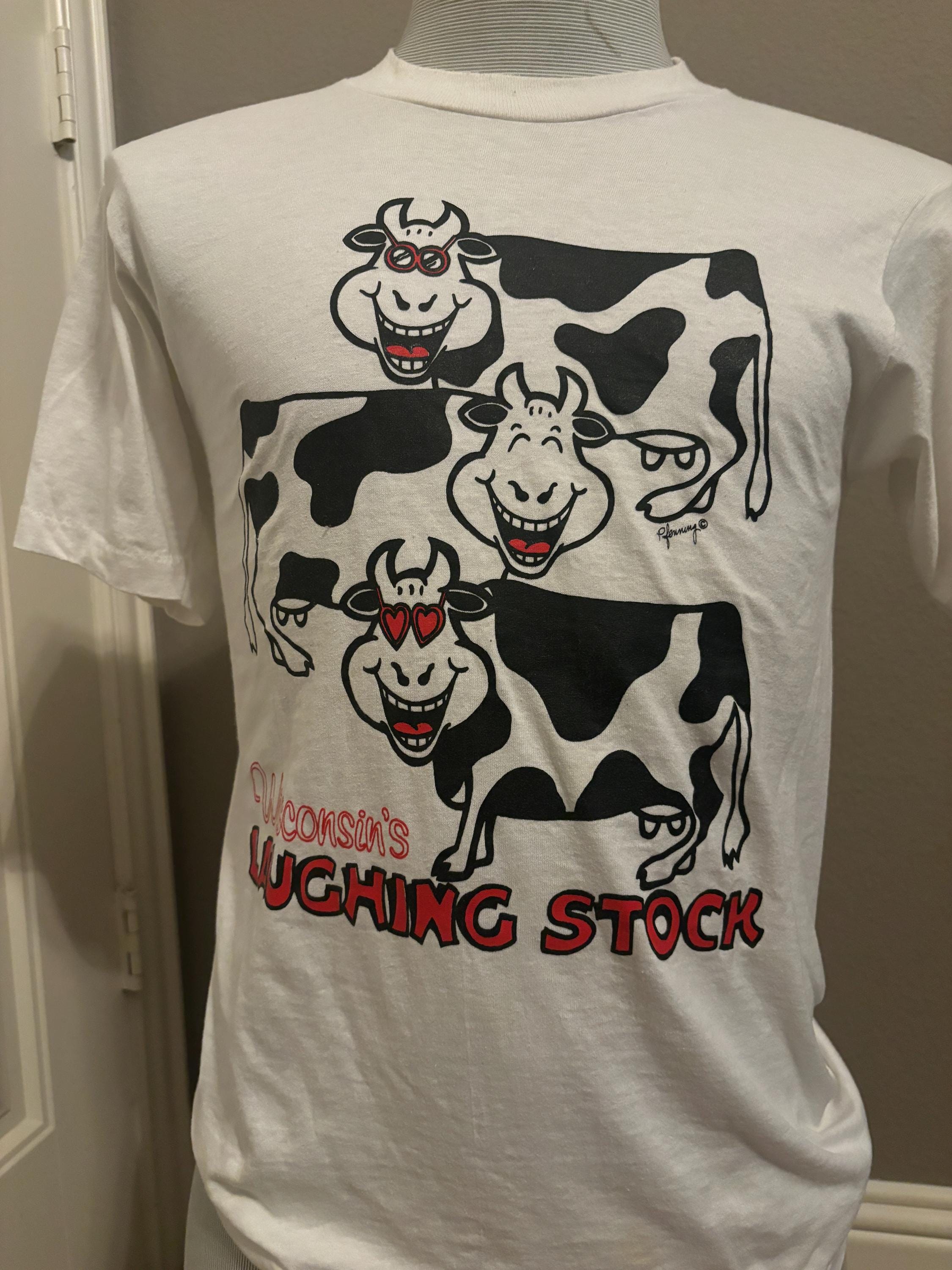 Vintage 80's Wisconsin's Laughing Stock Cow T Shirt M - Etsy Canada