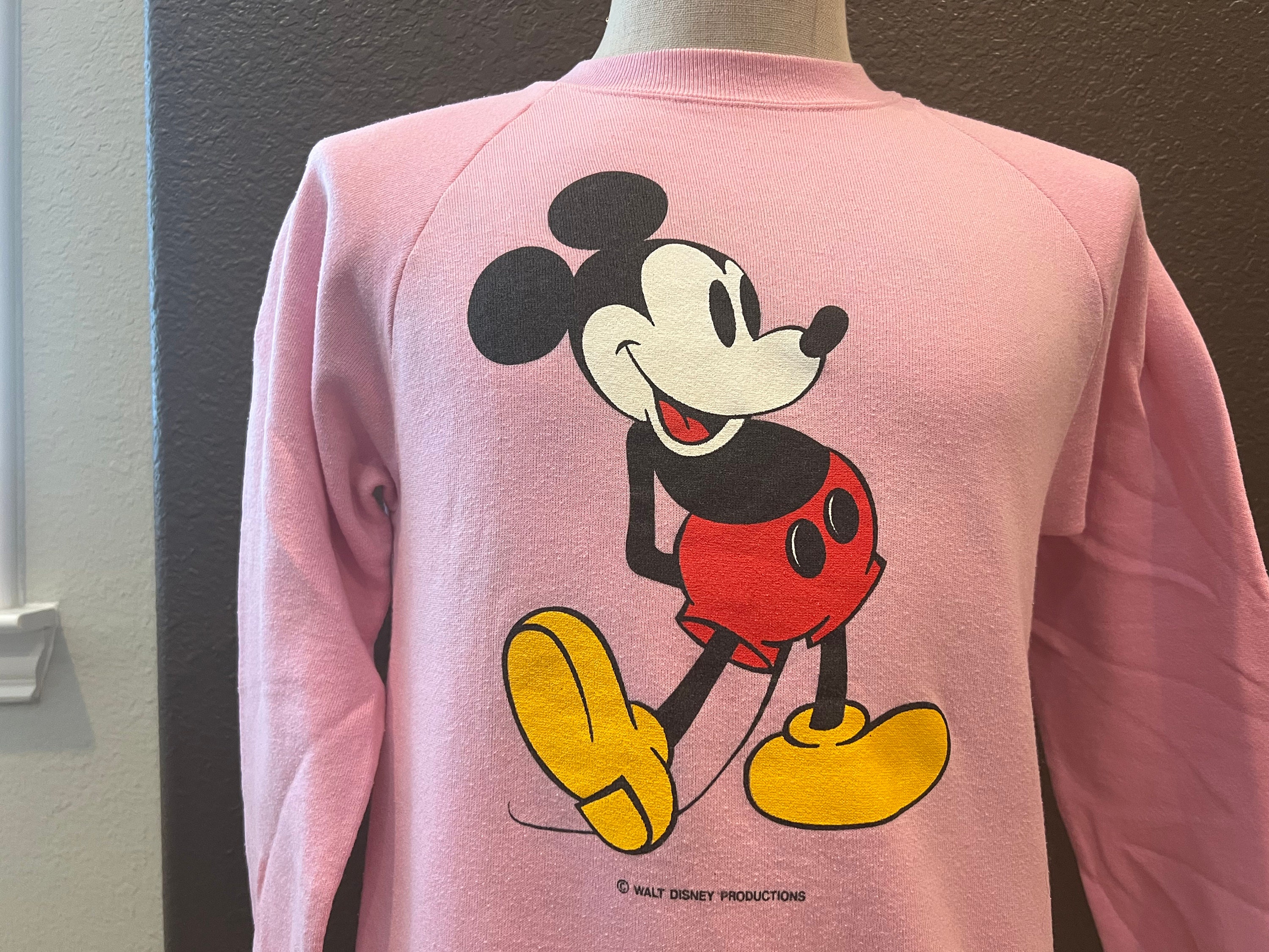 DISNEY Mickey and Donald Duck Womens Sweatshirt Naughty Nice Pink Size –  Goodfair