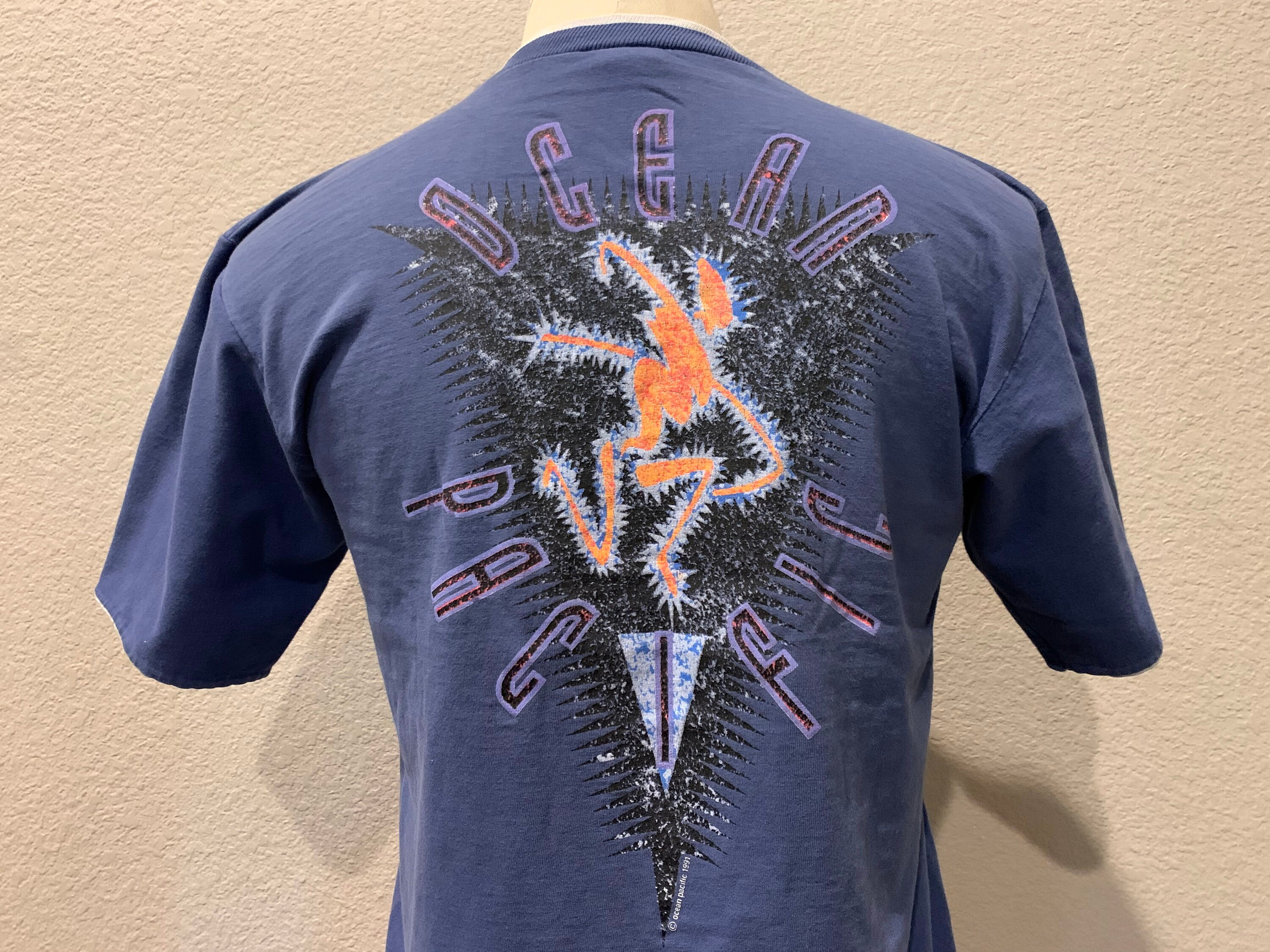 トップス 90s Ocean Pacific T shirt Vintage 90's Ocean Pacific Blue T Shirt Size M - Etsy