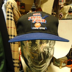 Vintage 1992 Twin Cities NCAA Final Four Duke Blue Devils Basketball Snapback Cap Hat z lat 90., wyprodukowany w USA, czarny