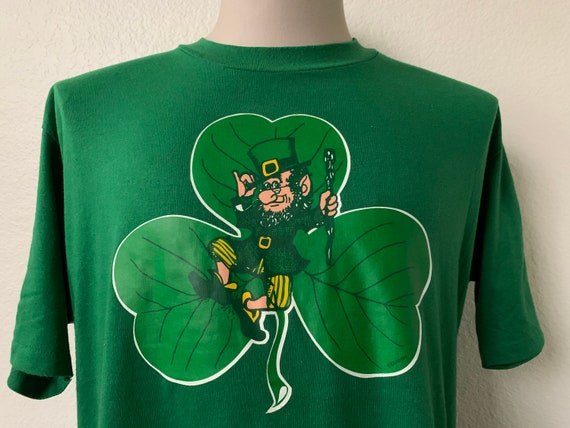 Vintage 80's Three Leaf Clover Irish Leprechaun s… - image 1