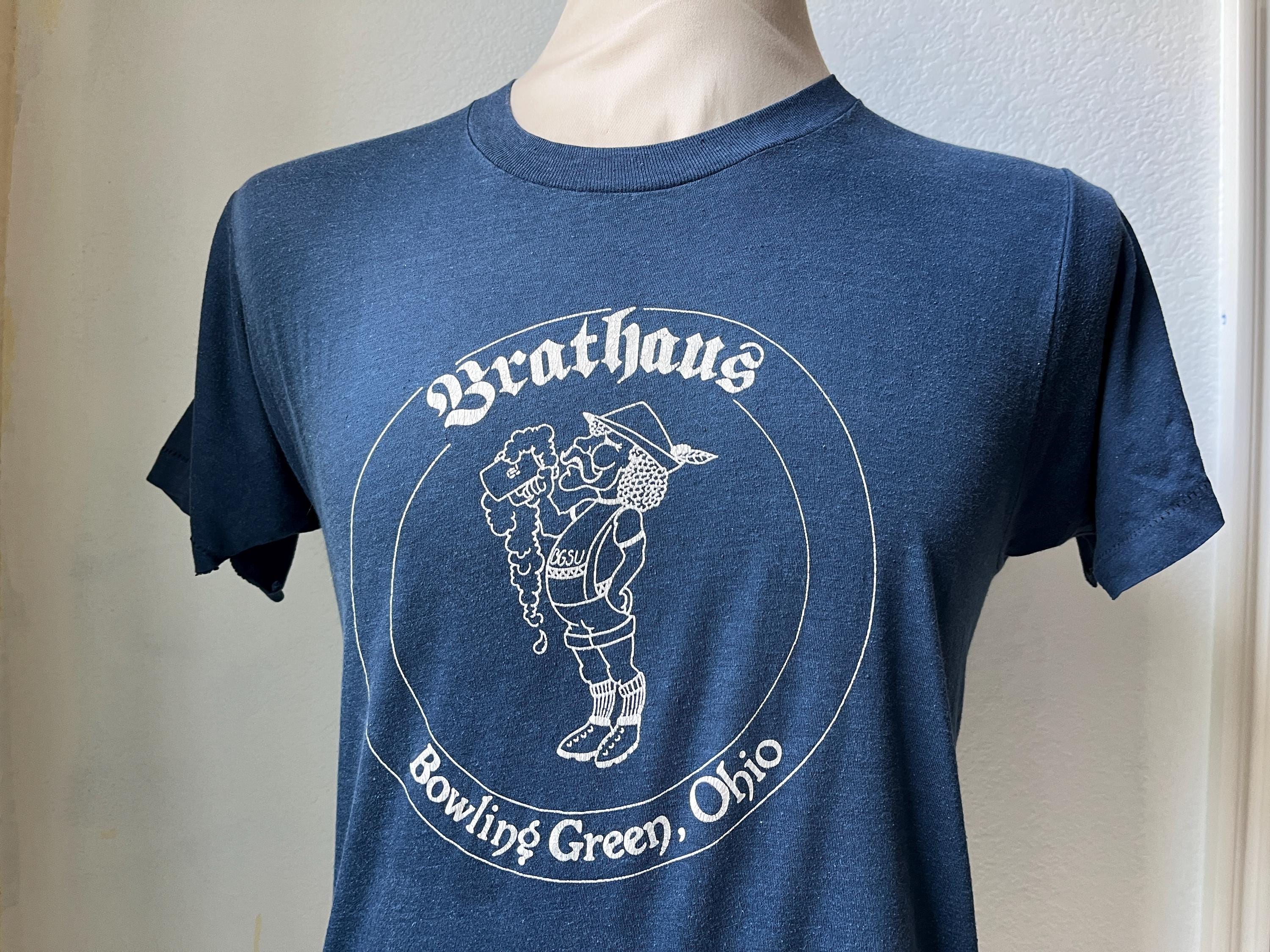 Vintage 80's Brathaus Bowling Green, Ohio Blue T-Shirt Size M