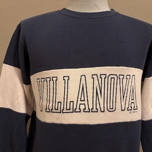 Felpa girocollo vintage anni &#39;80 Villanova Wildcats Champion L
