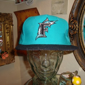 Vintage 90's Florida Marlins MLB Baseball New Era Cap Size 7 1/2