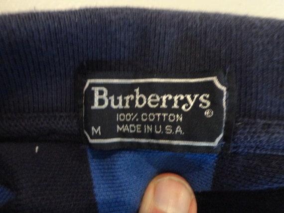 トップス Burberry 90s polo tee Vintage 90s Thomas Burberry Collar Polos Tee Embroidery Logo