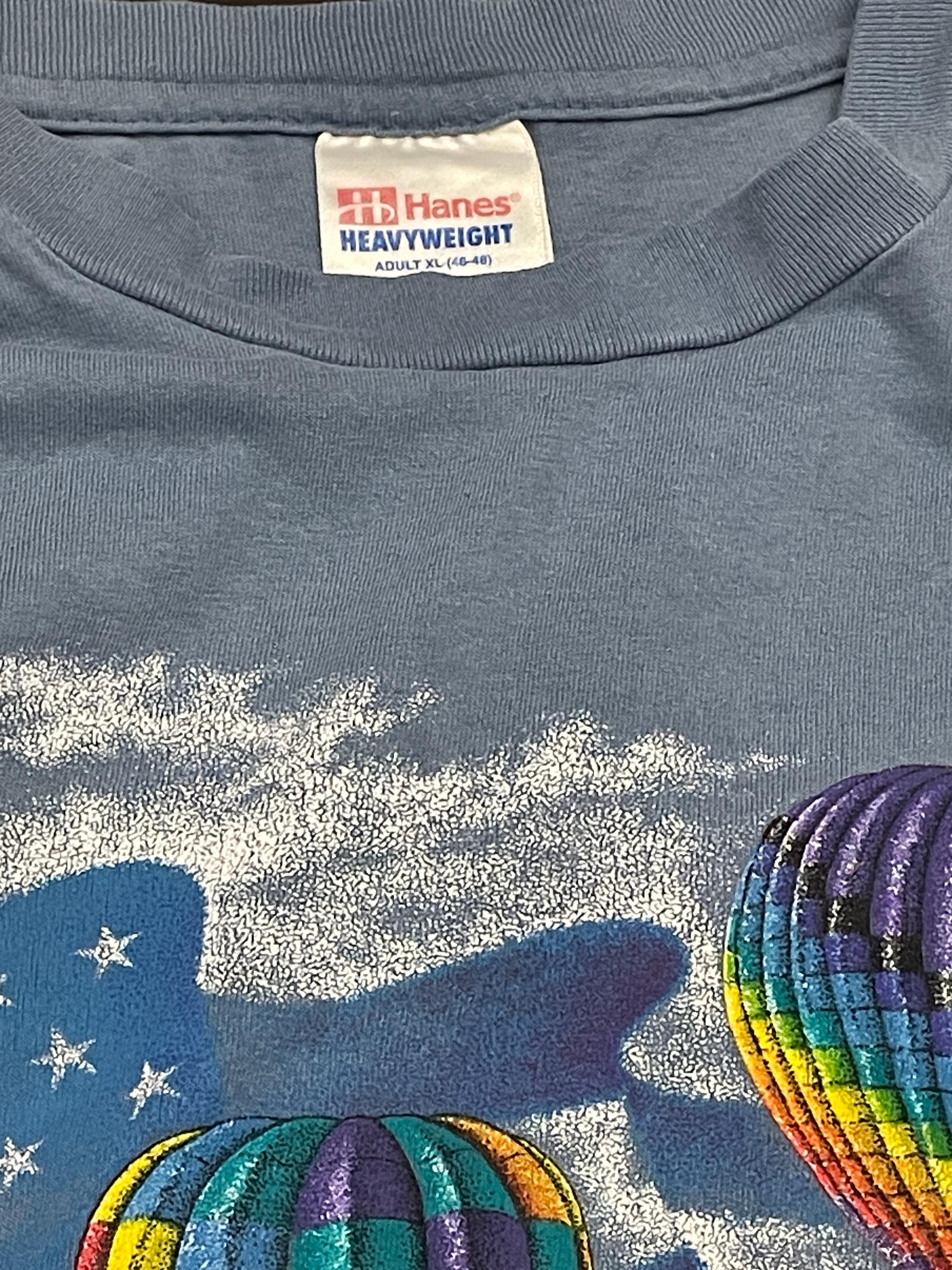 Vintage 90s Hot Air Expeditions Phoenix, Arizona Blue T-shirt Size