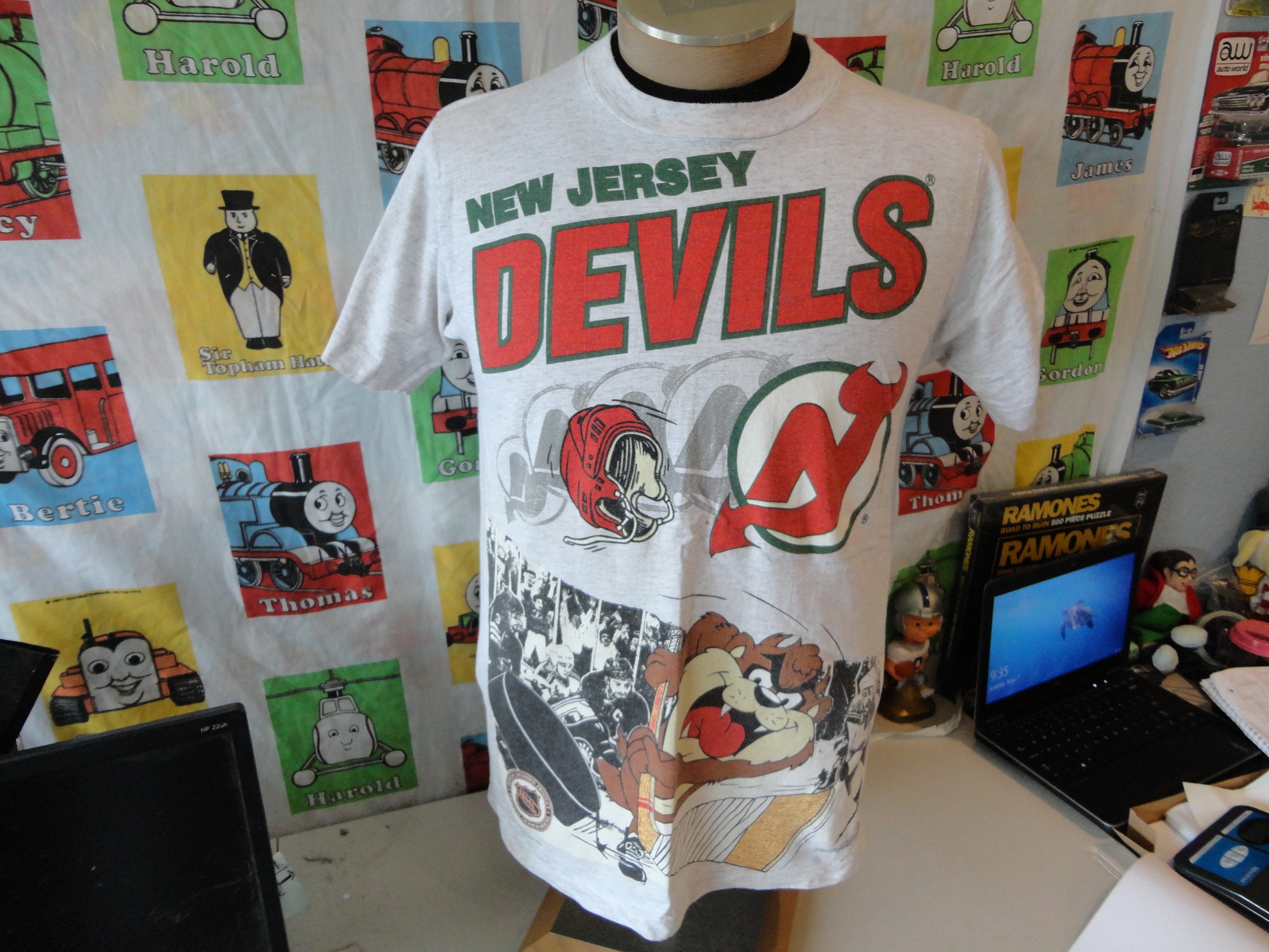 Vintage New Jersey Devils Starter Hockey Jersey Size Large 90s 