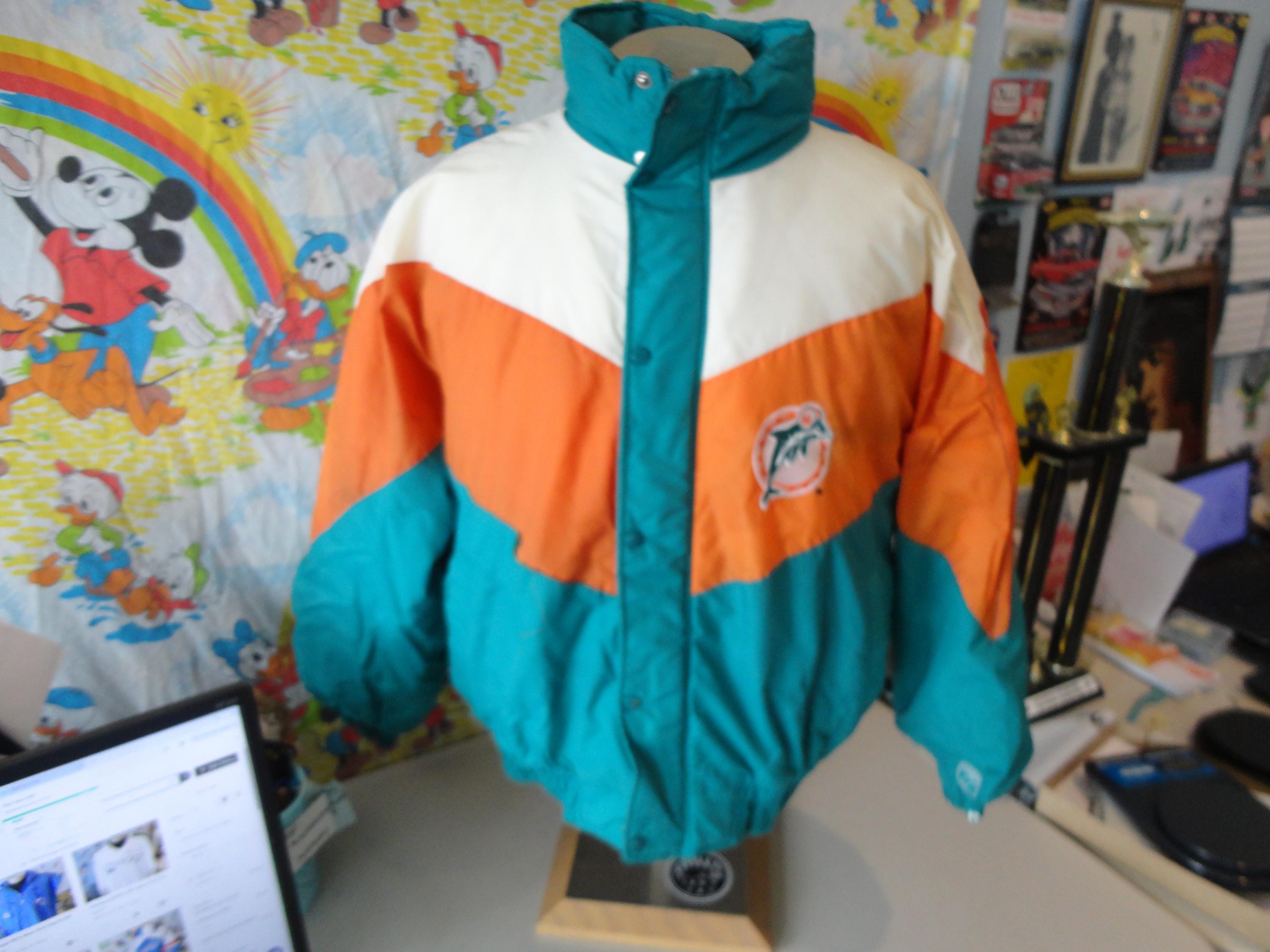Vintage 90's Miami Dolphins NFL Logo 7 Parka Jacket XL - Etsy