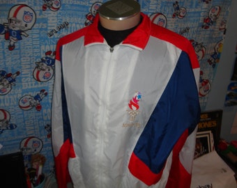 vintage des années 90 USA Olympics 1996 Atlanta Starter coupe-vent veste L