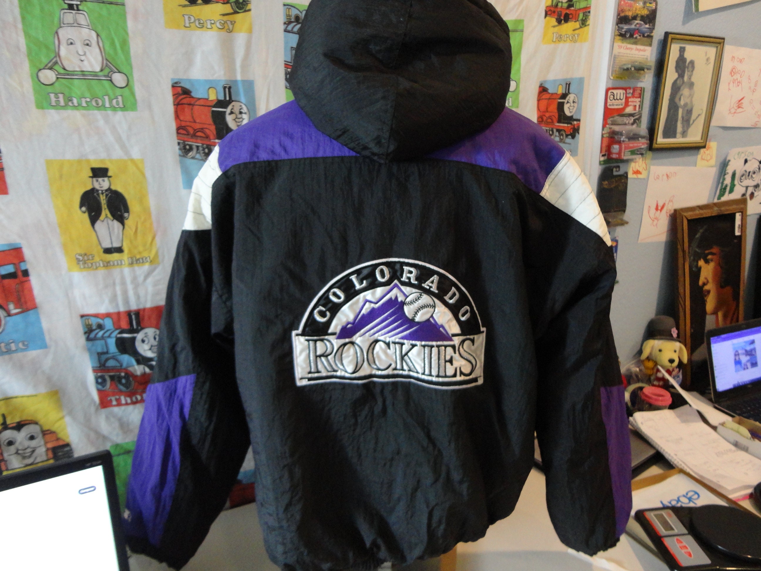 Vintage 90s Colorado Rockies MLB Baseball Starter Jacket