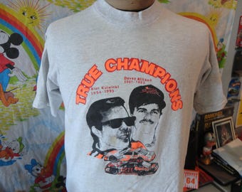 Camiseta vintage de los años 90 de Davey Allison Alan Kulwicki Winston Cup NASCAR Racing, talla L