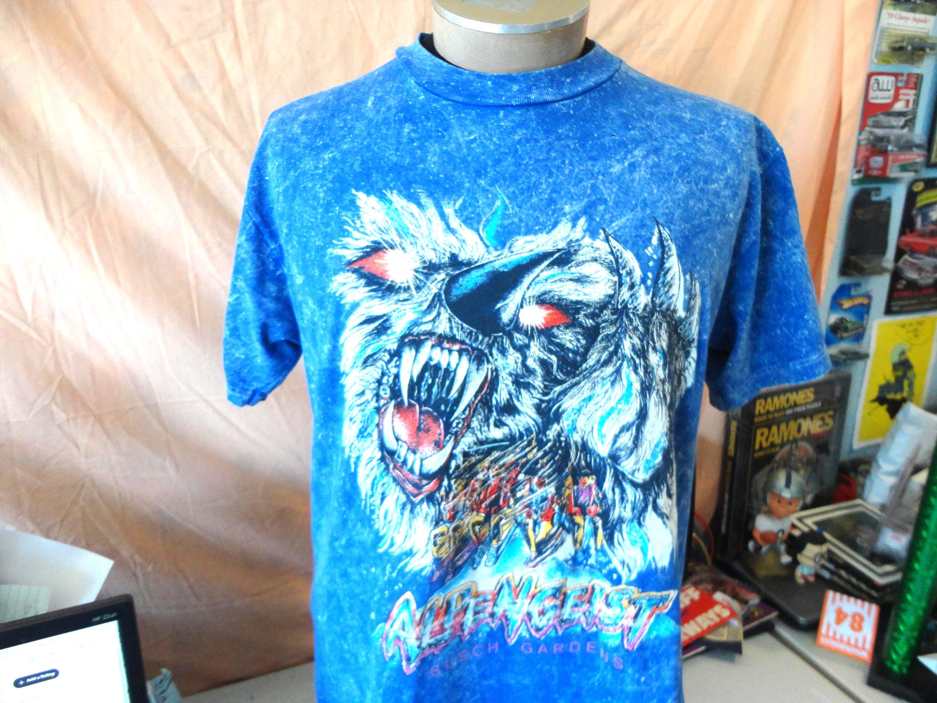 Vintage 90's Alpengeist Roller Coaster Busch Gardens T Shirt L - Etsy
