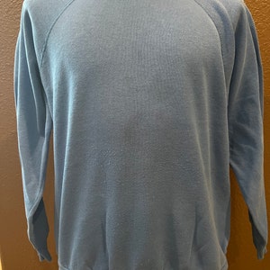 Vintage 80&#39;s Blank Blue Crewneck Sweatshirt Size L