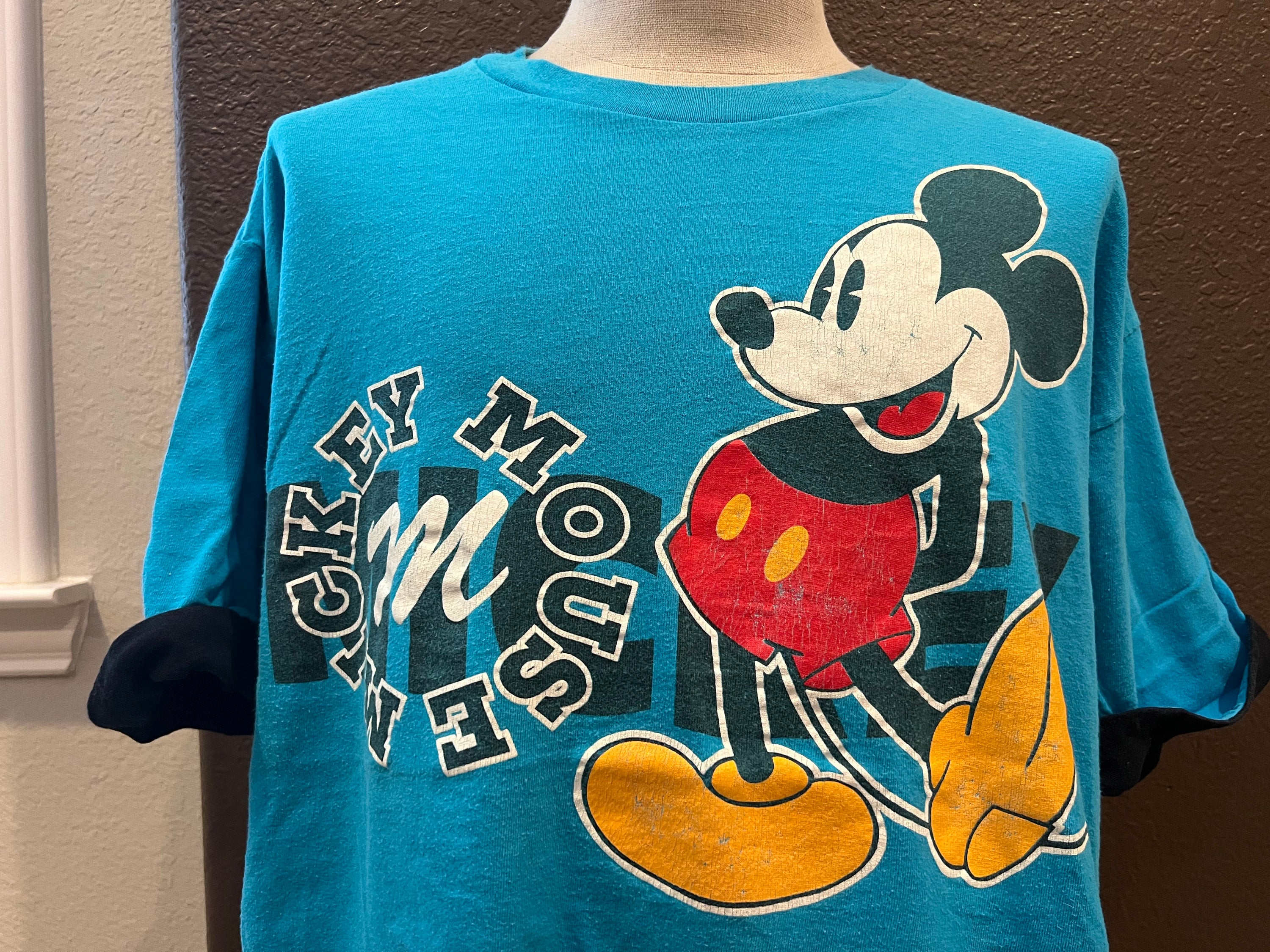 Vintage 90's Mickey Mouse Disney Blue T Shirt Size XL - Etsy Israel