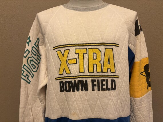 Vintage 80's X-tra Downfield Ice Fight Hockey Crewneck