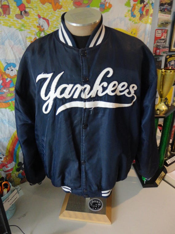 Vintage 90's New York Yankees Starter Satin Bomber MLB Baseball
