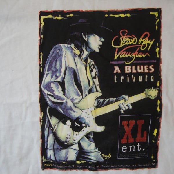 Jahrgang 90er Stevie Ray Vaughan eine Blues Tribut weiß Konzert Tour T Shirt Größe XL