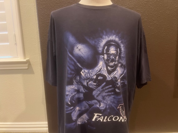 Vintage 90's Atlanta Falcons Black T Shirt Size XL - image 1