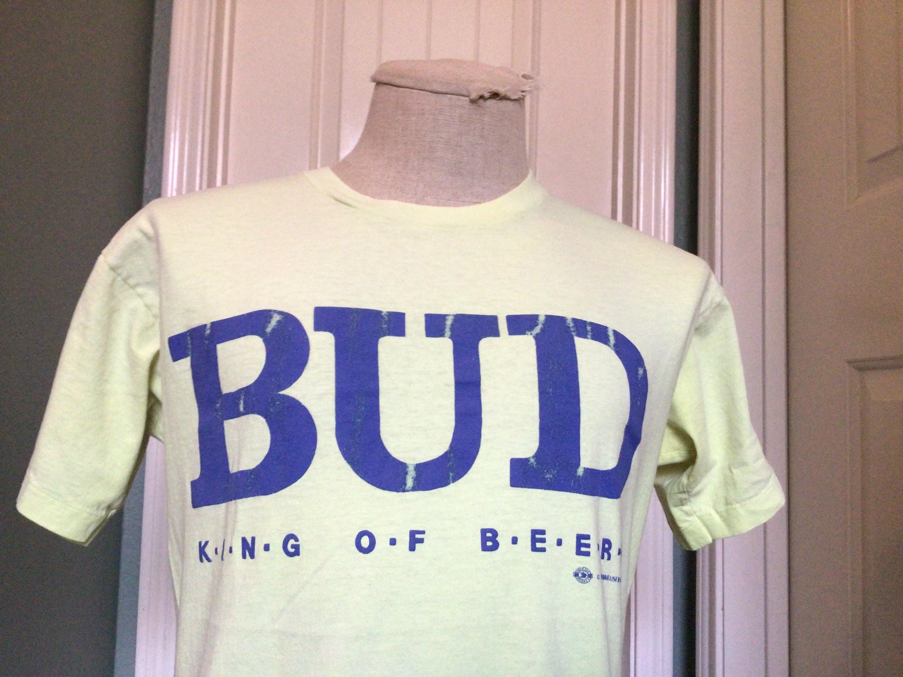 Vintage 90s BUD King of Beers Budweiser Anheuser-busch T Shirt 