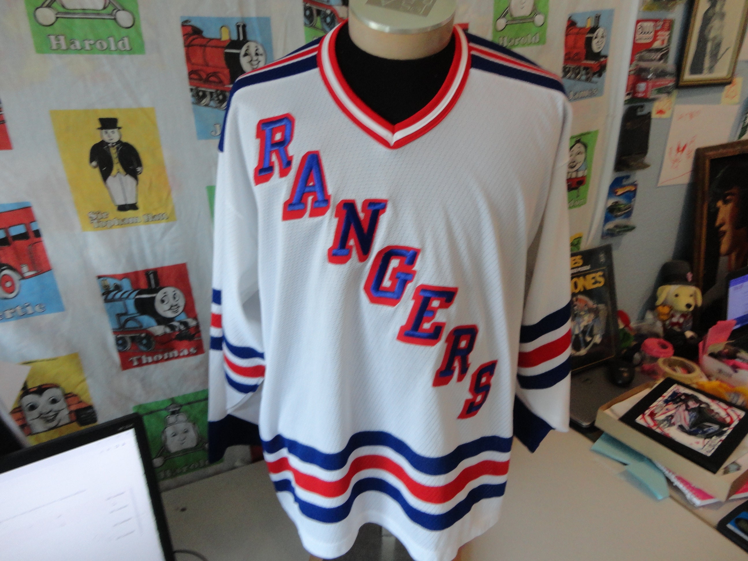 Vintage NEW YORK RANGERS NHL CCM Jersey XL – XL3 VINTAGE CLOTHING