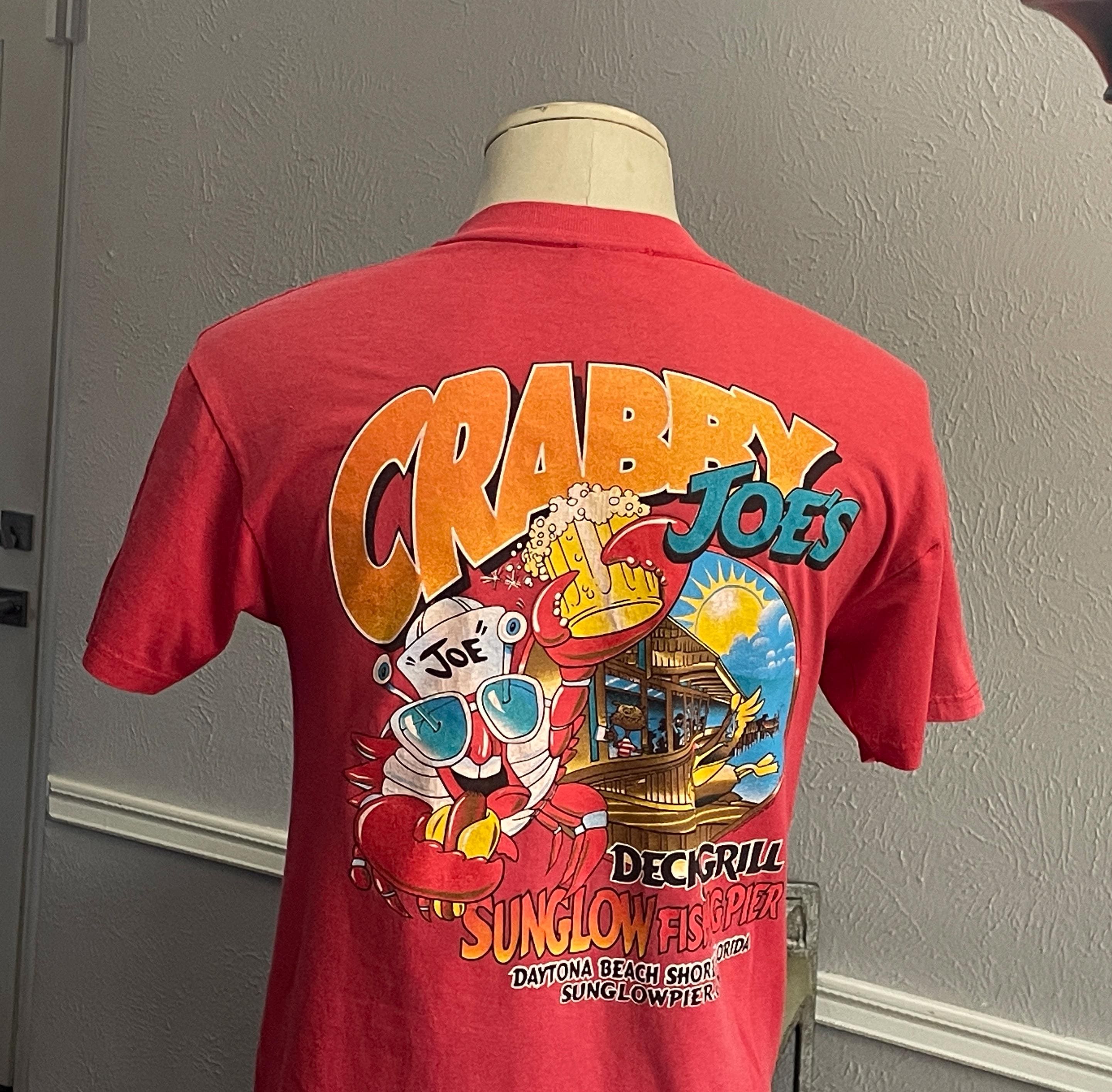 Vintage 90s Crabby Joes Red T-shirt Size M - Etsy