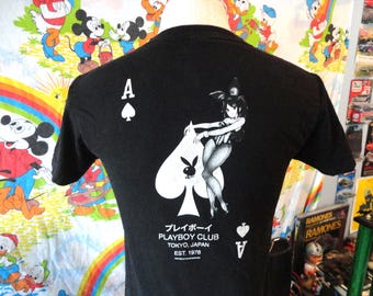 Vintage Playboy Bunny Zipper Hoodie Short Sleeve Sweater Playboy
