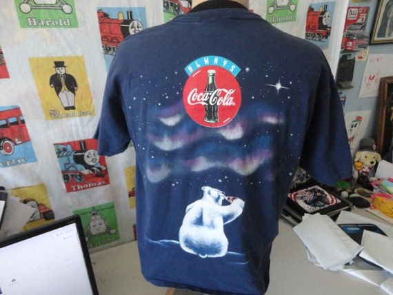 Vintage 90's Coca-Cola Polar Bears 1994 T Shirt S… - image 2