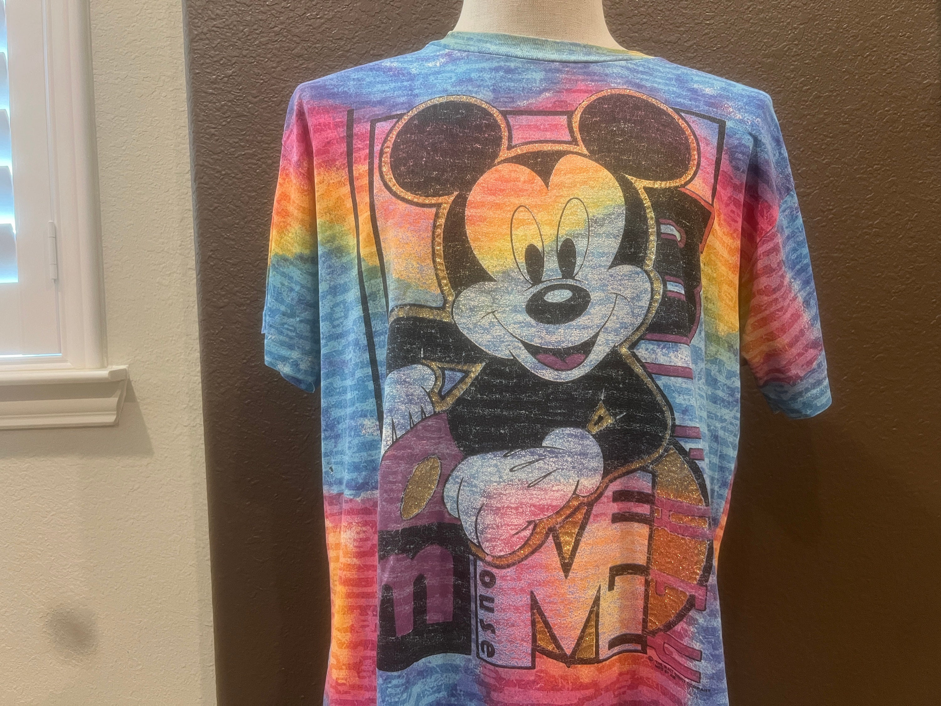 Vintage 90's Mickey Mouse Disney Tie Dye T Shirt Size L - Etsy
