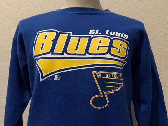 Vintage St. Louis Ice Hockey Sticks State Outline Long Sleeve T-Shirt Vintage 90\u0027s St. Louis Blues Ice Hockey Blue Crewneck Sweatshirt