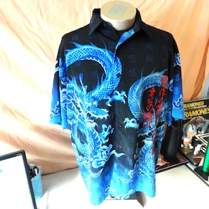 T-shirt Dragon Vintage Homme – Motif Motocross/ski – Taille M Noir – Coton USA