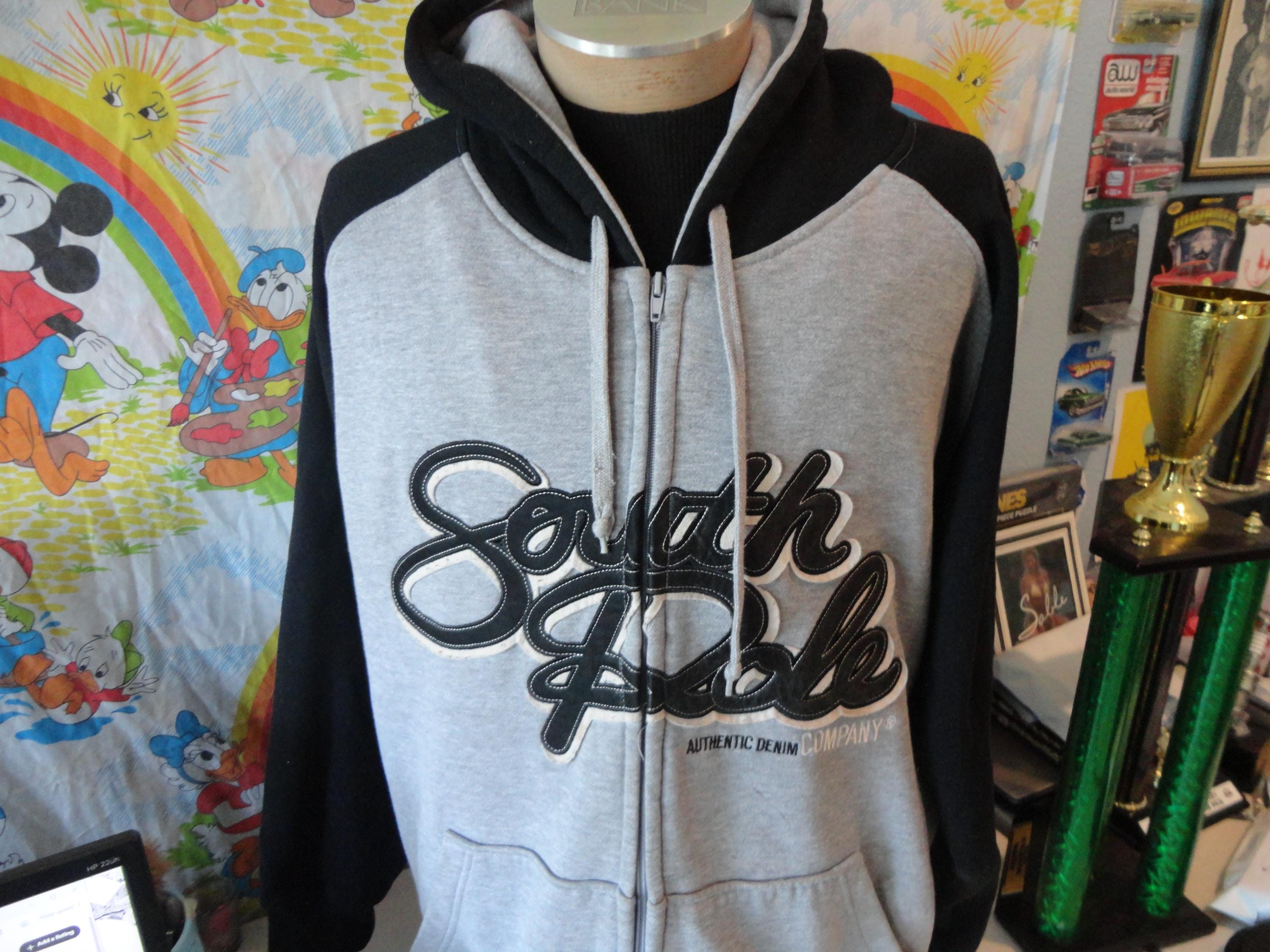 Y2K Vintage 90s South Pole Full Zip Hoodie Sweatshirt Size 2XL Rap