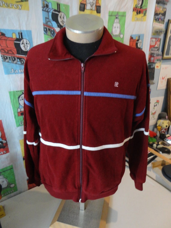 Vintage 80's Pierre Cardin Striped Zip Up Track J… - image 2