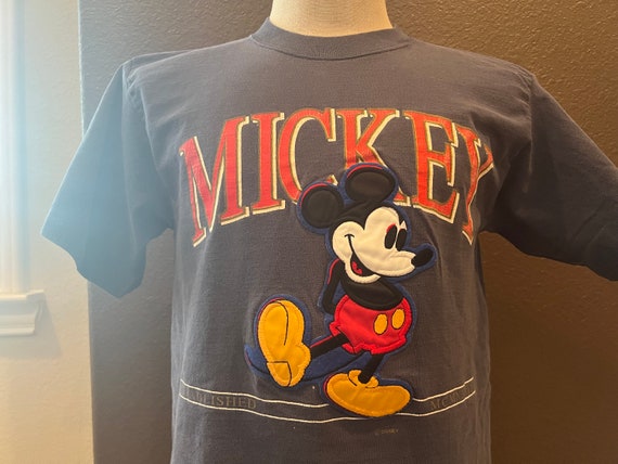 Vintage 90 s Mickey Mouse Blue T Shirt Size M Etsy Ireland