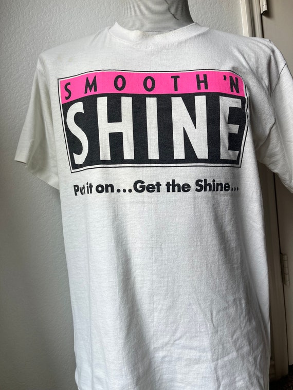 Vintage 90's Smooth'n Shine Car Wash White T-Shir… - image 2
