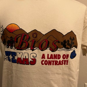 Vintage 90&#39;s Bios Texas Land of Contrast T Shirt M