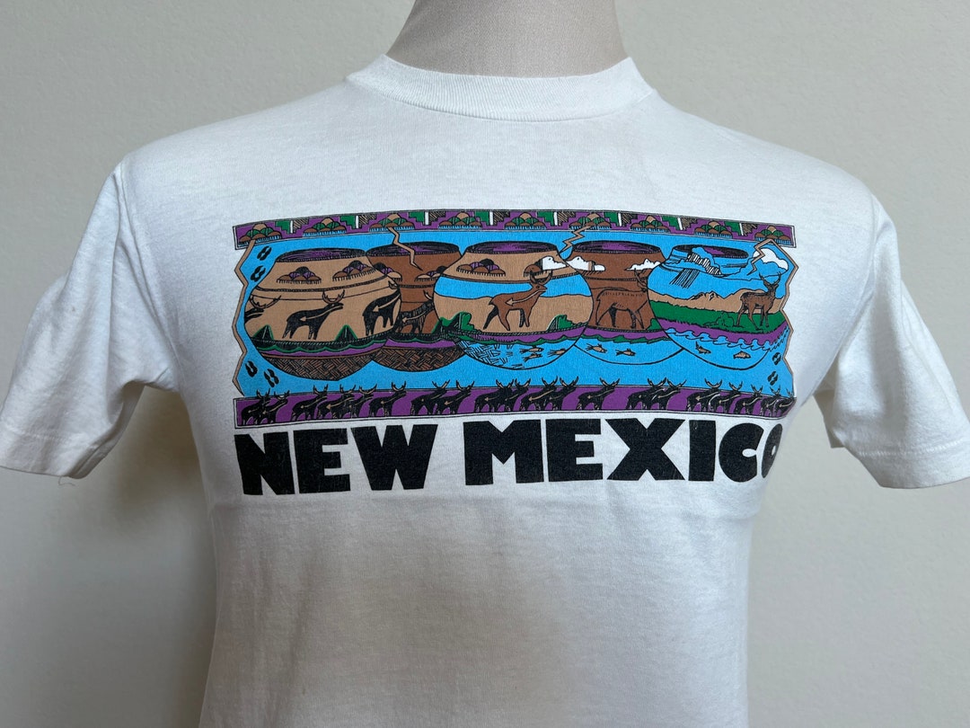 90年代のヴィンテージ ニューメキシコ ペイント 陶器 Tシャツ サイズ M