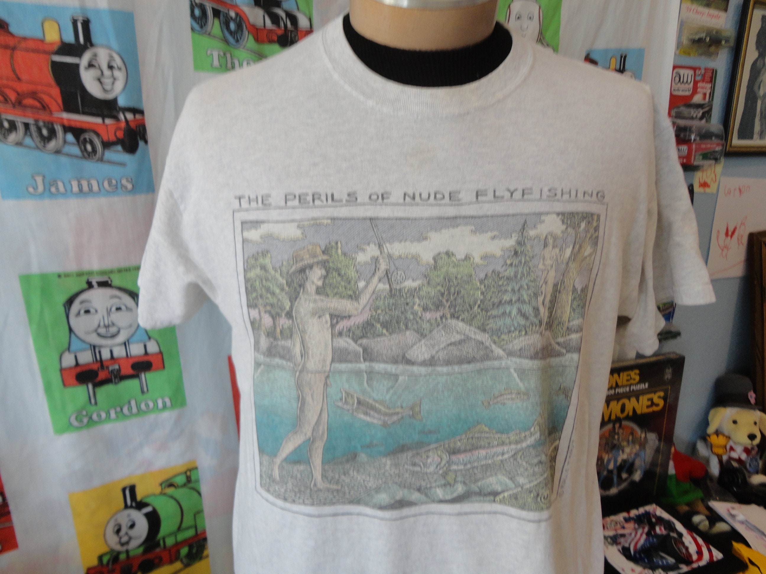 Vintage 90s the Perils of Nude Fly Fishing Ray Troll 1993