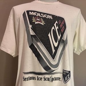 Vintage 90’s Molson Ice Brewed Beer Canada Malt Liquor T-shirt XL