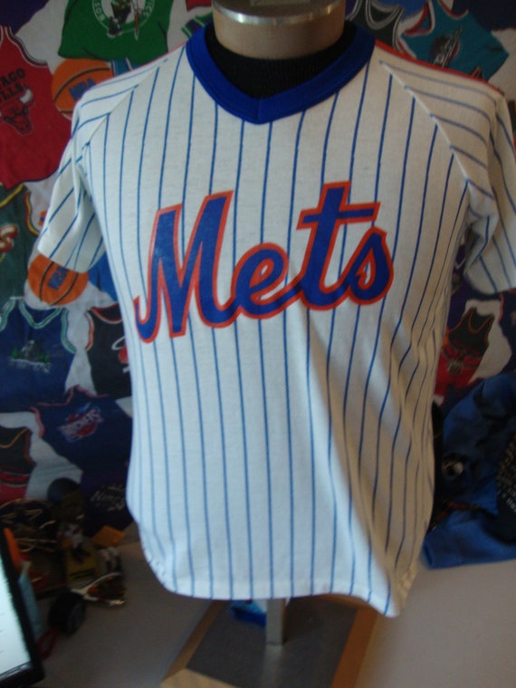 Vintage Rawlings New York Mets MLB Pinstripe Jersey Men's L Blank