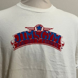 Vintage 90&#39;s Jim&#39;s Gym Racquet Courts San Marcos Texas T Shirt Size XL