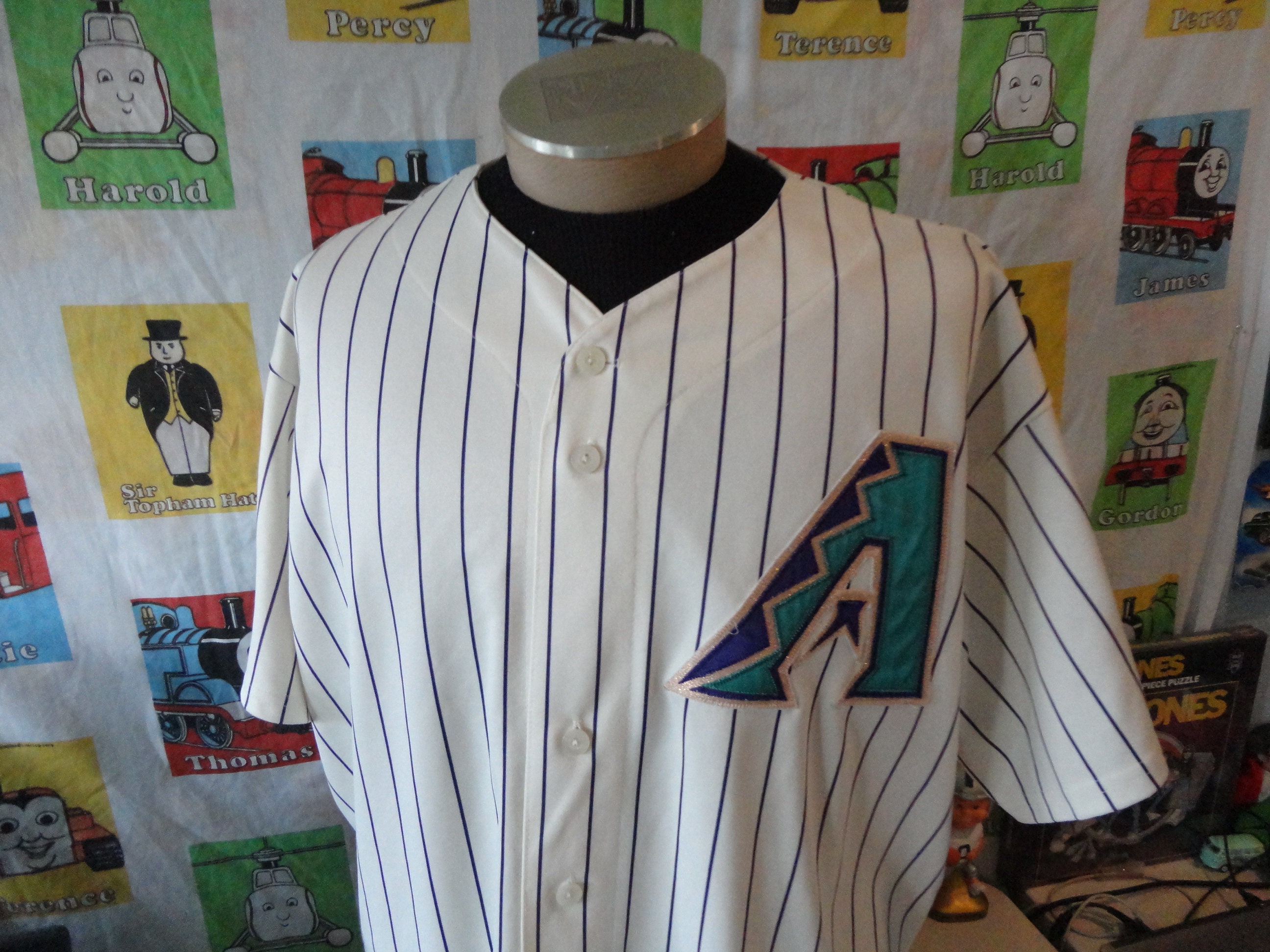 Arizona Diamondbacks Shirt New Era Rare Vintage Style Pinstripes Size L  Shirt